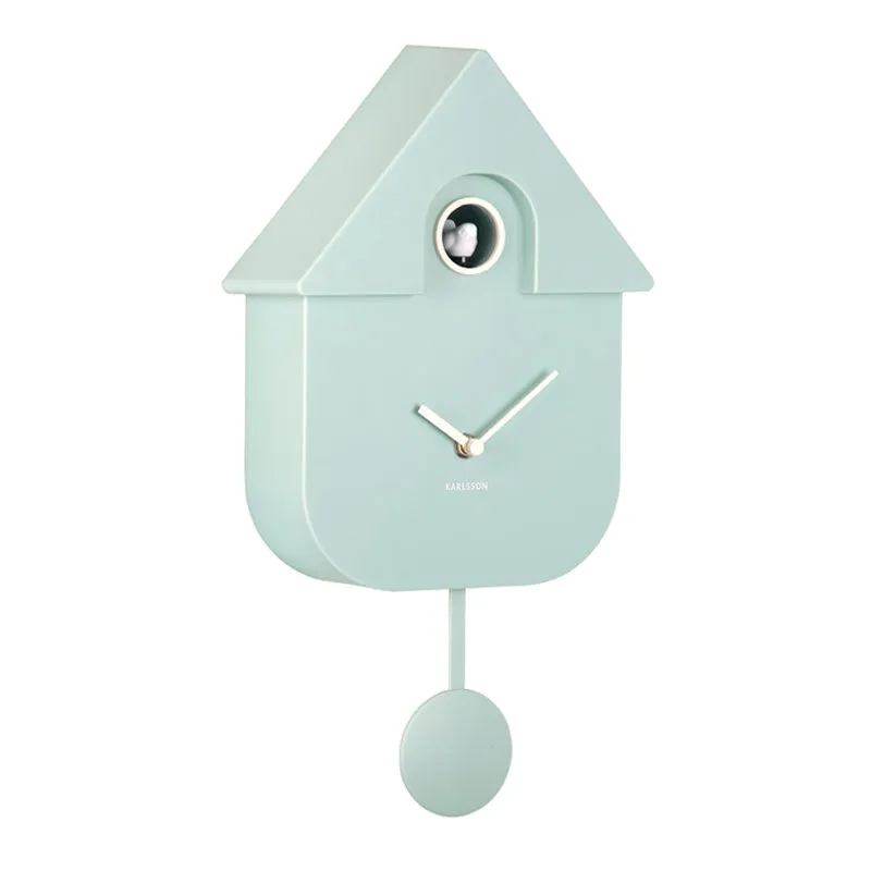 Modern Cuckoo Wall Clock - Light Blue