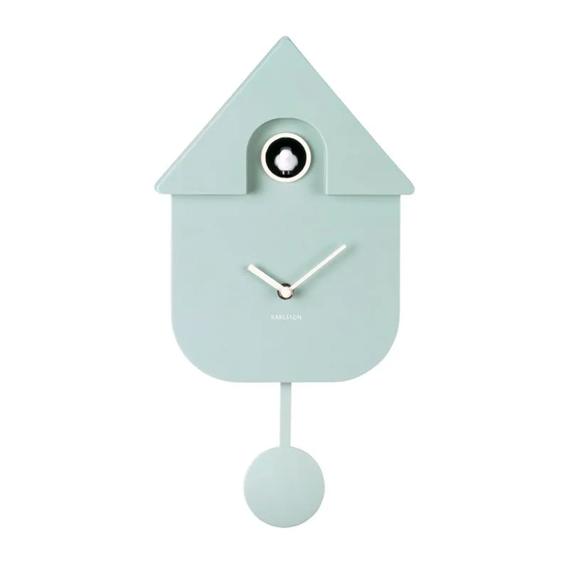 Modern Cuckoo Wall Clock - Light Blue