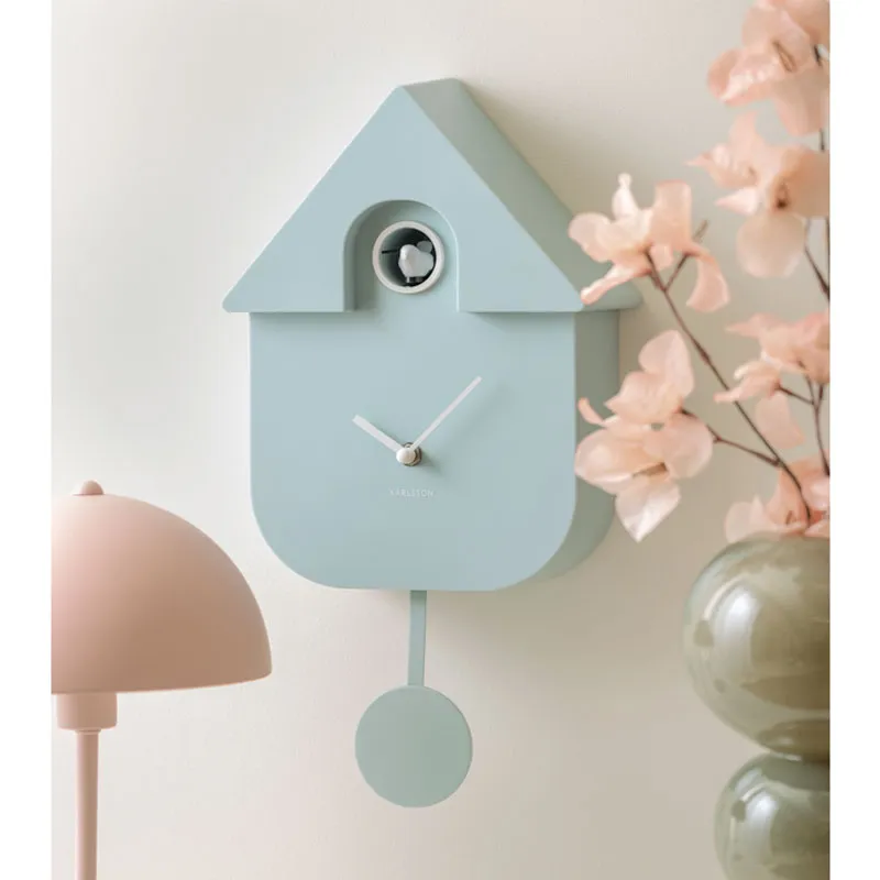 Modern Cuckoo Wall Clock - Light Blue