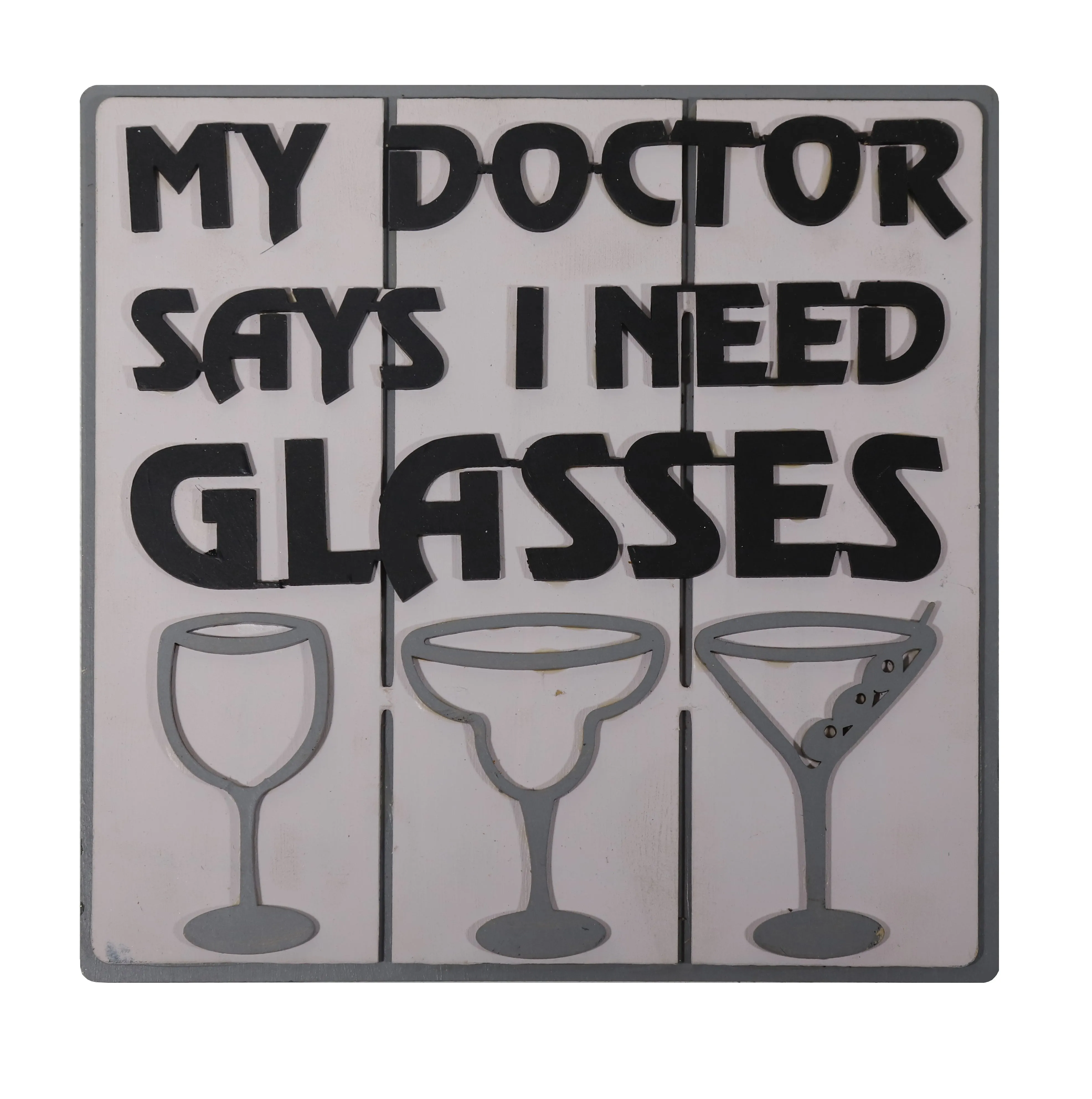 My Doctor Says I Need Glasses' Wall Hanging - Pink