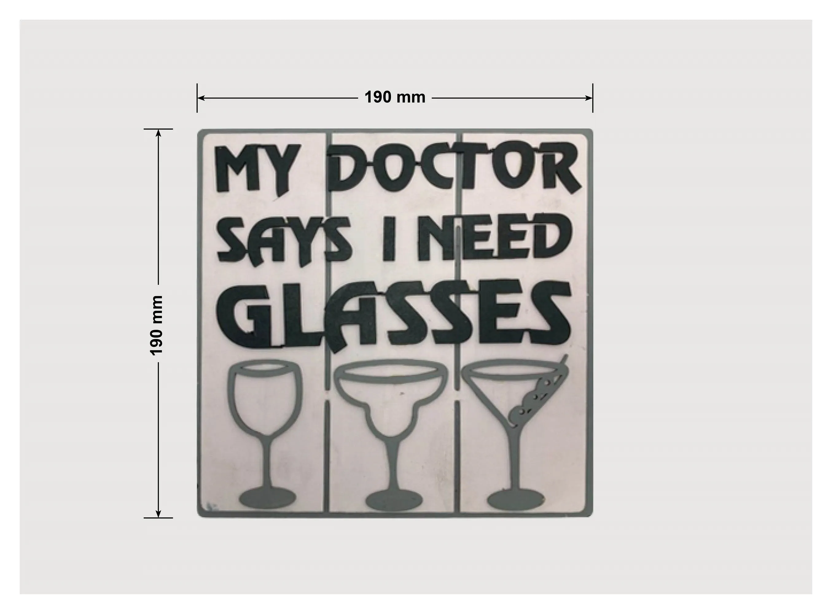 My Doctor Says I Need Glasses' Wall Hanging - Pink