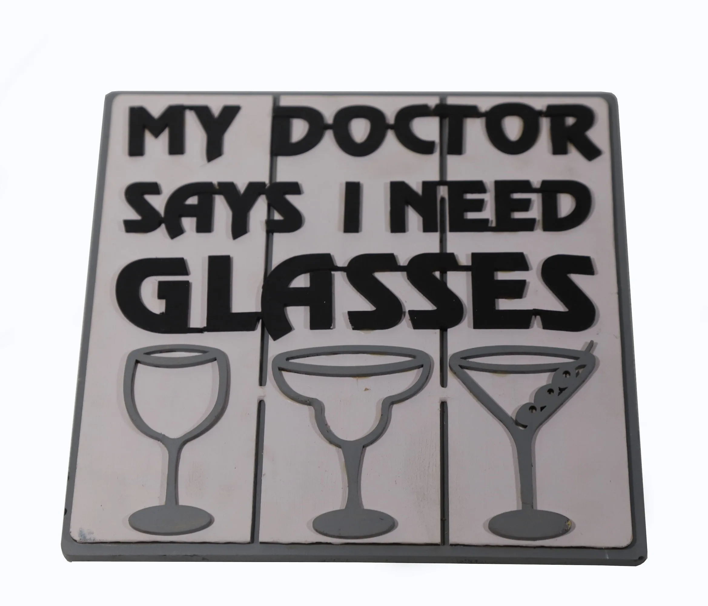 My Doctor Says I Need Glasses' Wall Hanging - Pink