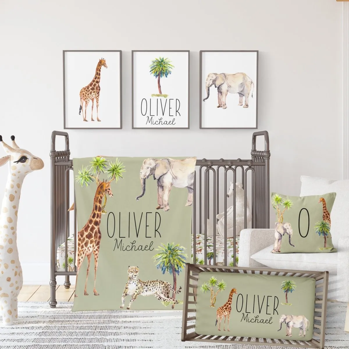 On Safari Nursery Starter Crib Bedding Set