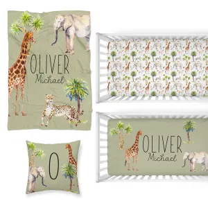 On Safari Nursery Starter Crib Bedding Set
