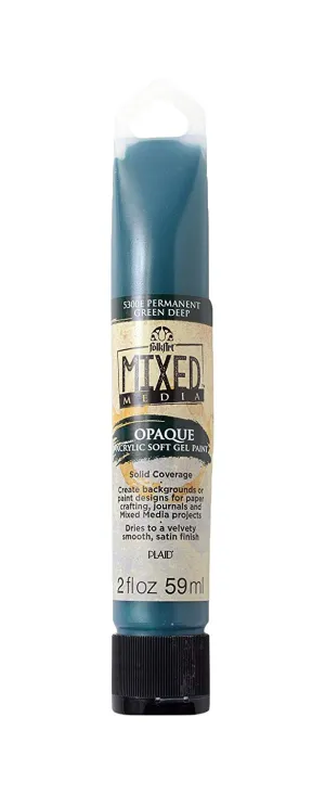 Opaque Acrylic Soft Gel Paint - Permanent Green Deep