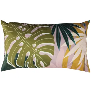 Outdoor Rectangular Cushion Cover 35 x 50cm - Tropical Leaf Print