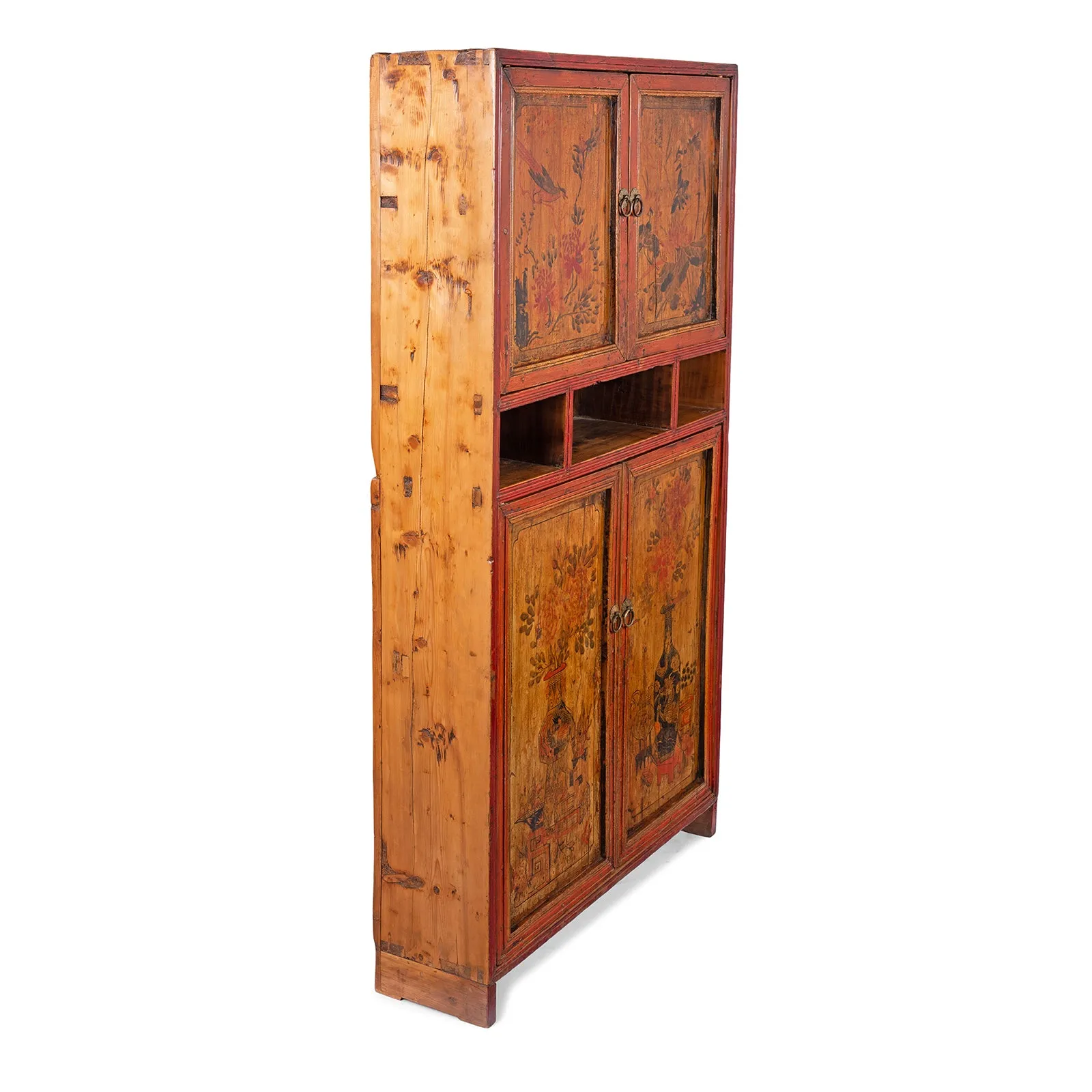 Painted Mongolian Storage Cabinet - Late 19th Century