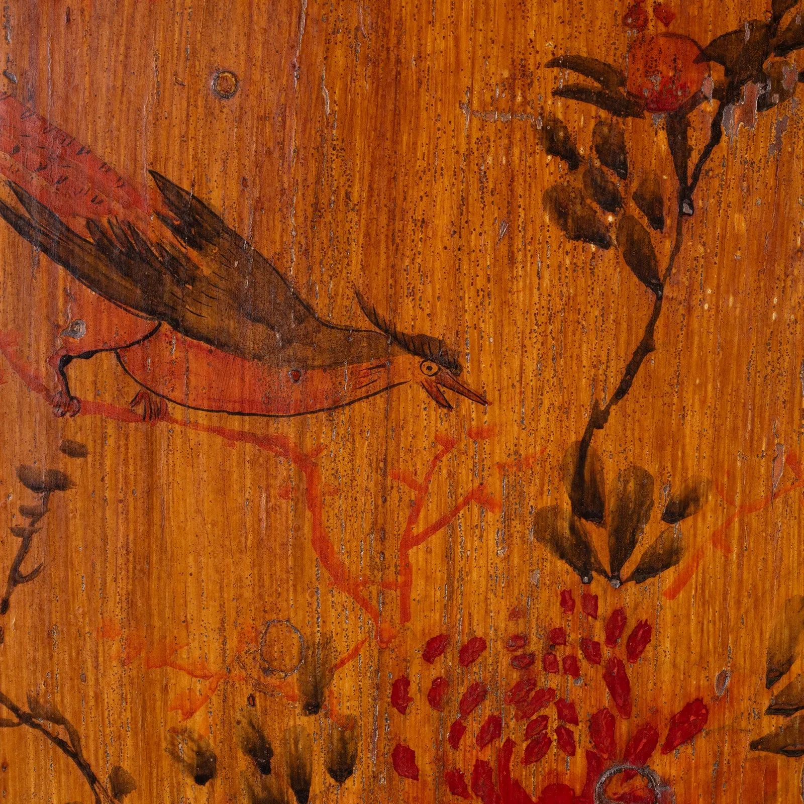 Painted Mongolian Storage Cabinet - Late 19th Century