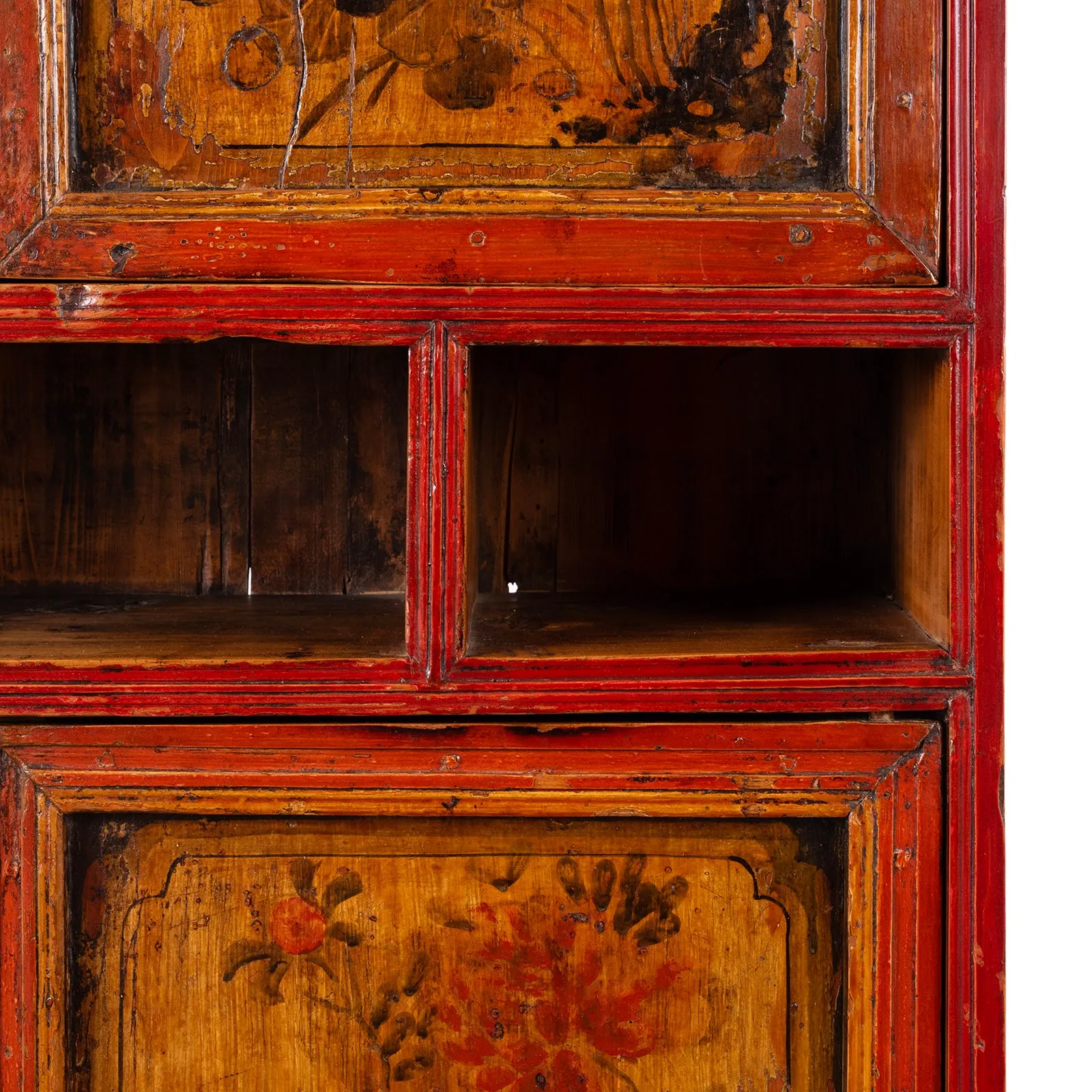 Painted Mongolian Storage Cabinet - Late 19th Century