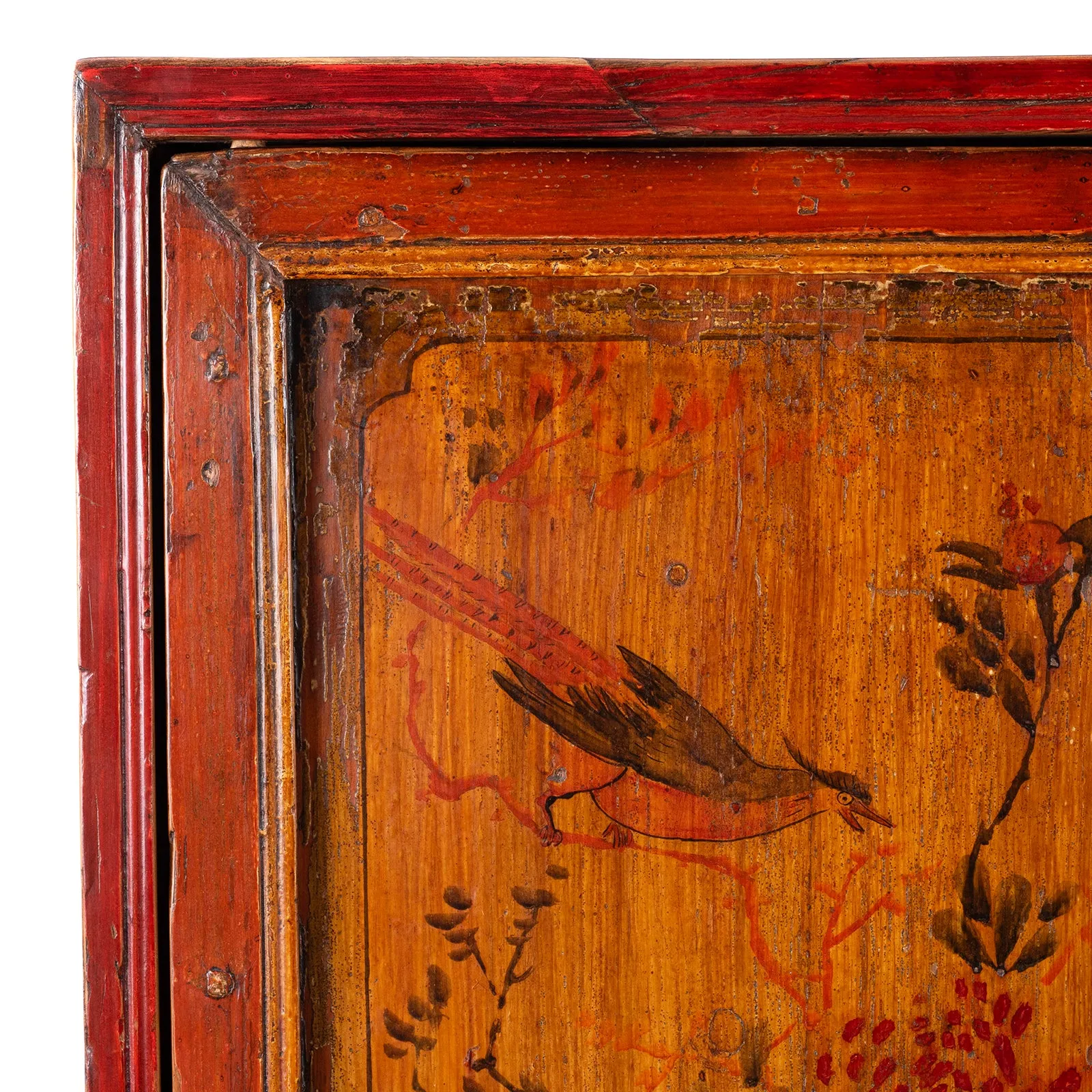 Painted Mongolian Storage Cabinet - Late 19th Century