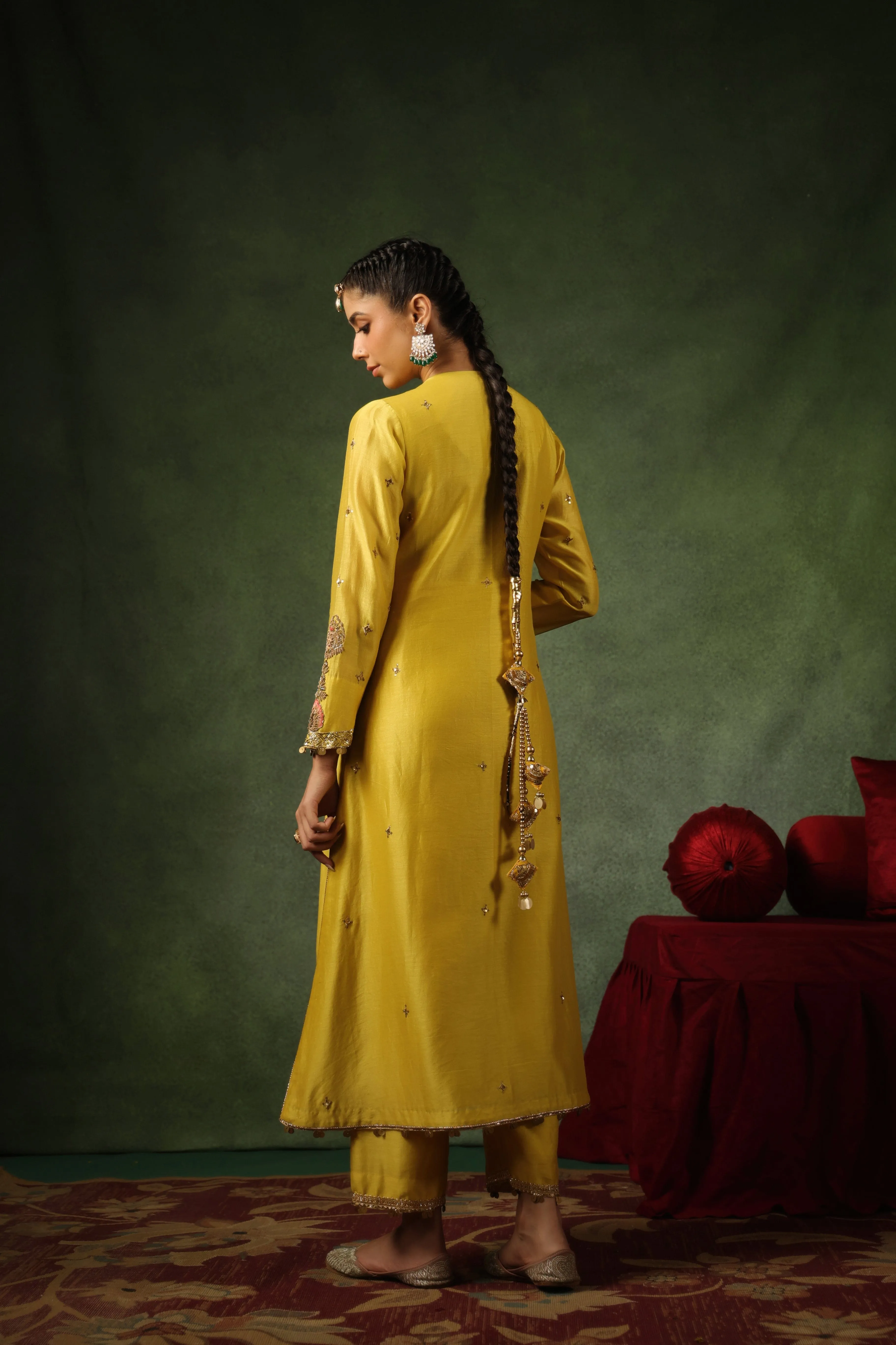 Pakeezah Zardosi Patti Buta Joda Sunehra