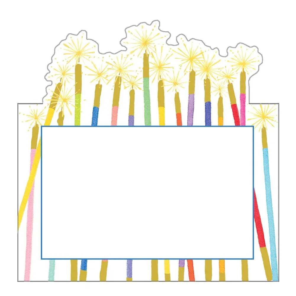 Party Candles Die-Cut Place Cards - 8 Per Package