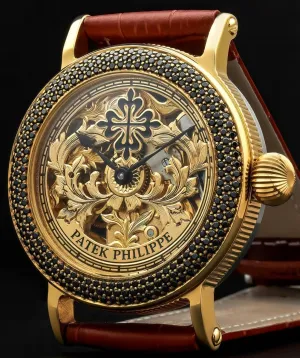Patek Philippe watch Engraving Skeleton 1900 Men's Hand-Wound Watch Antique