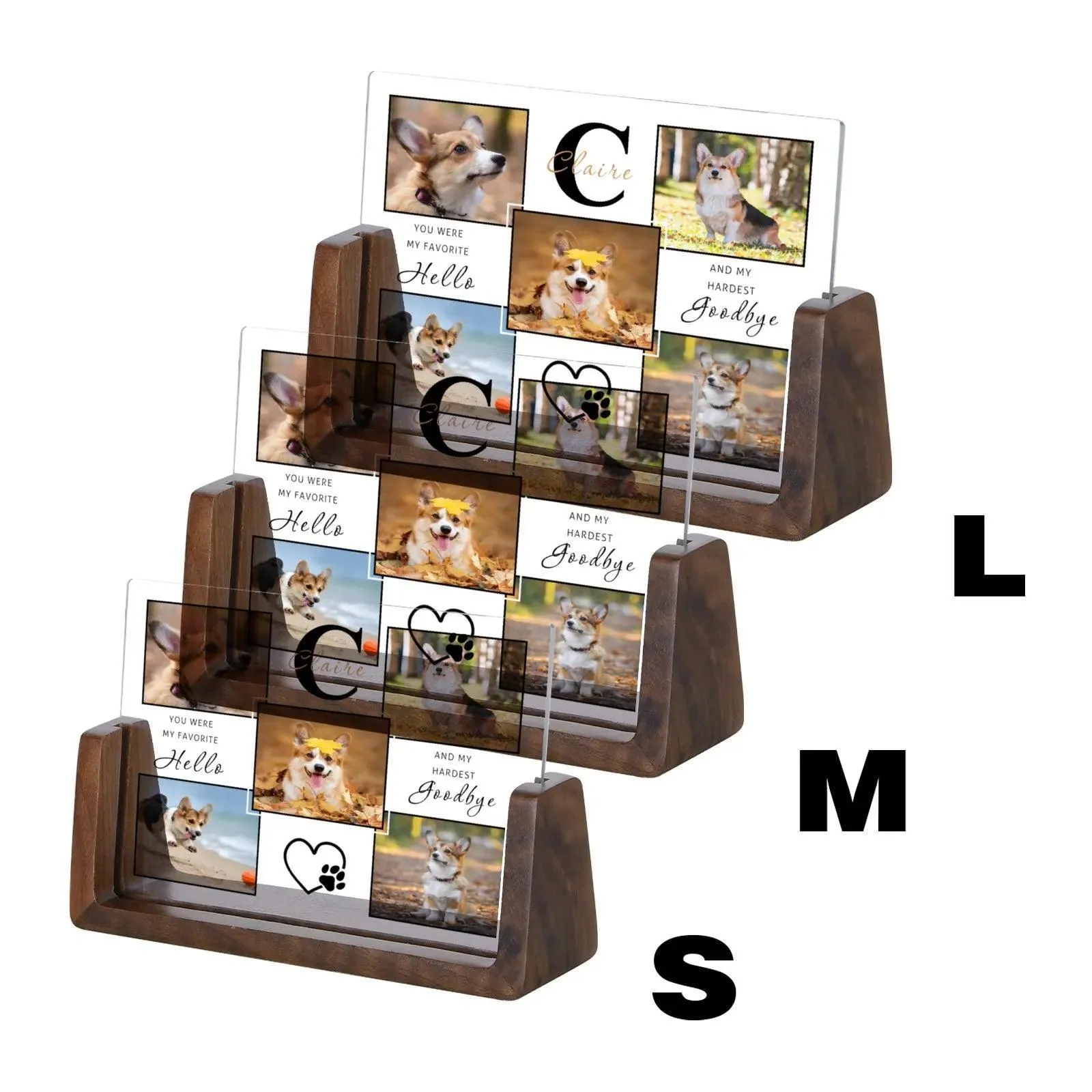 Personalized 5 Pet Photo Collage Frame