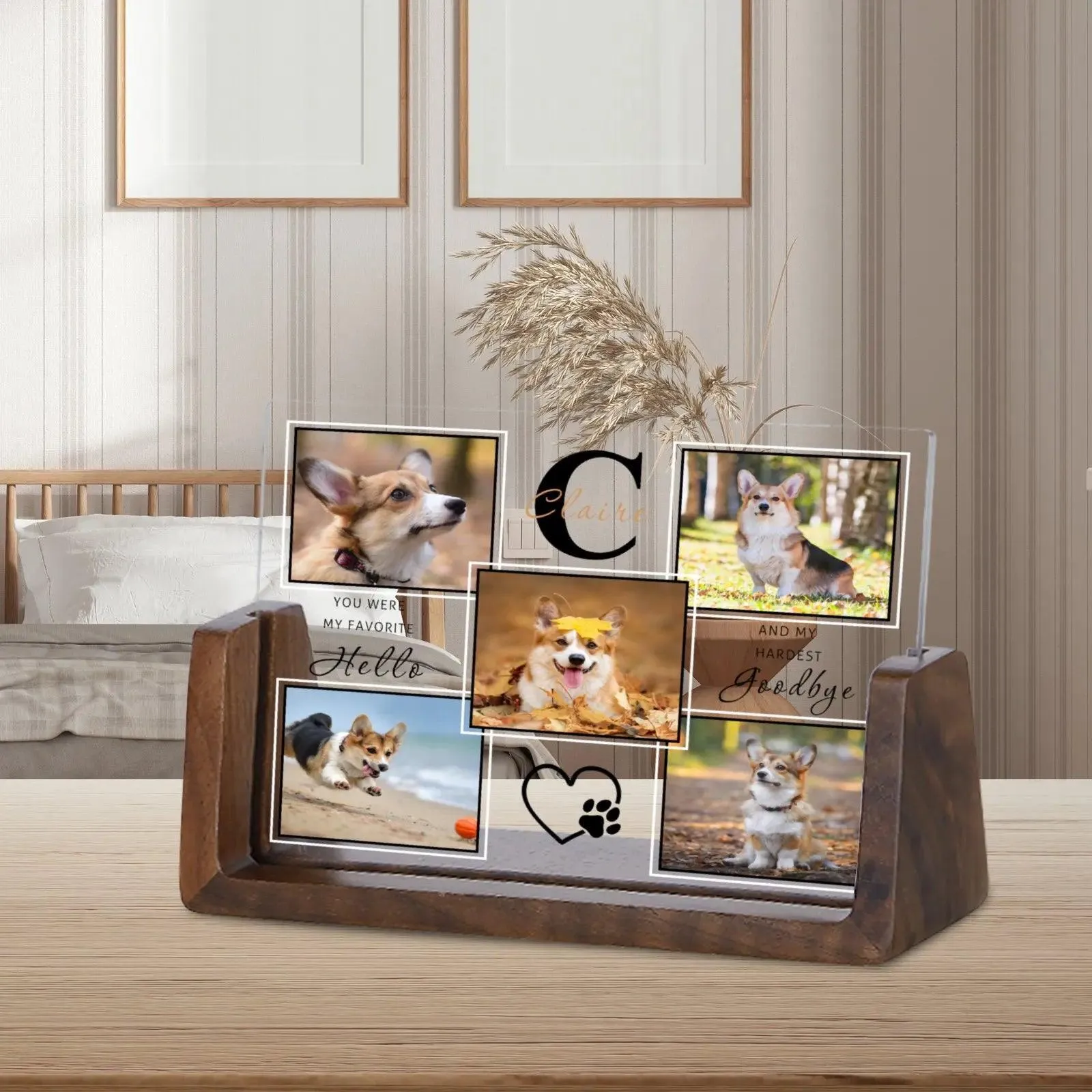 Personalized 5 Pet Photo Collage Frame