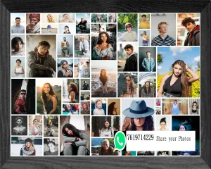 Personalized Customized Photo Frame with our Own Picture - Size 10 x 15 inch, Black, Medium Density Fibreboard ; Wood ; Canvas ; Fiber Wood, Wall Mount (18, 12)