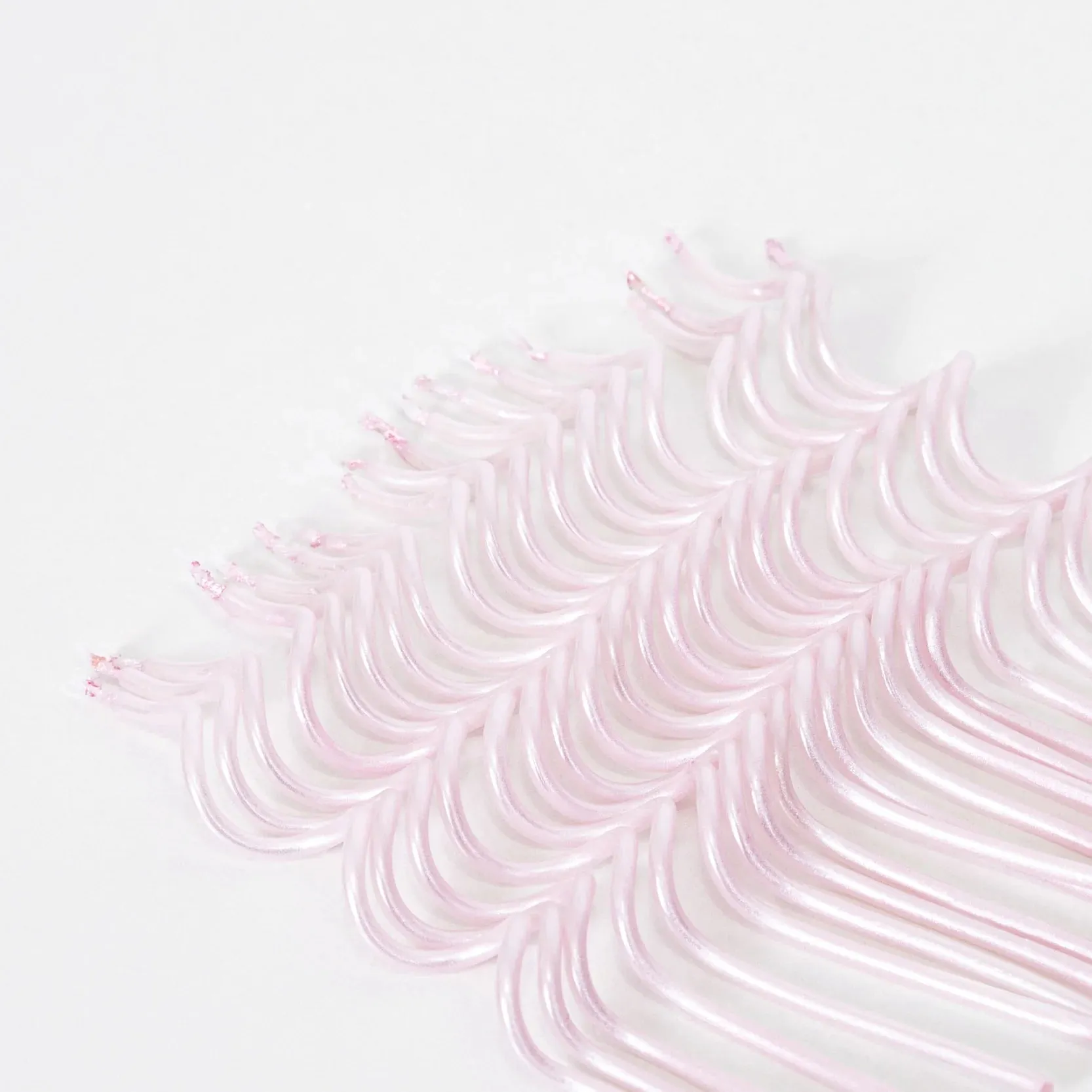 Pink Swirly Birthday Candles, Set of 20 Pink Twist Birthday Candles and Holders, 5" Tall