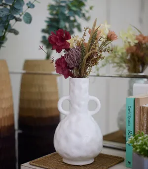 Poked Jug Vase - White