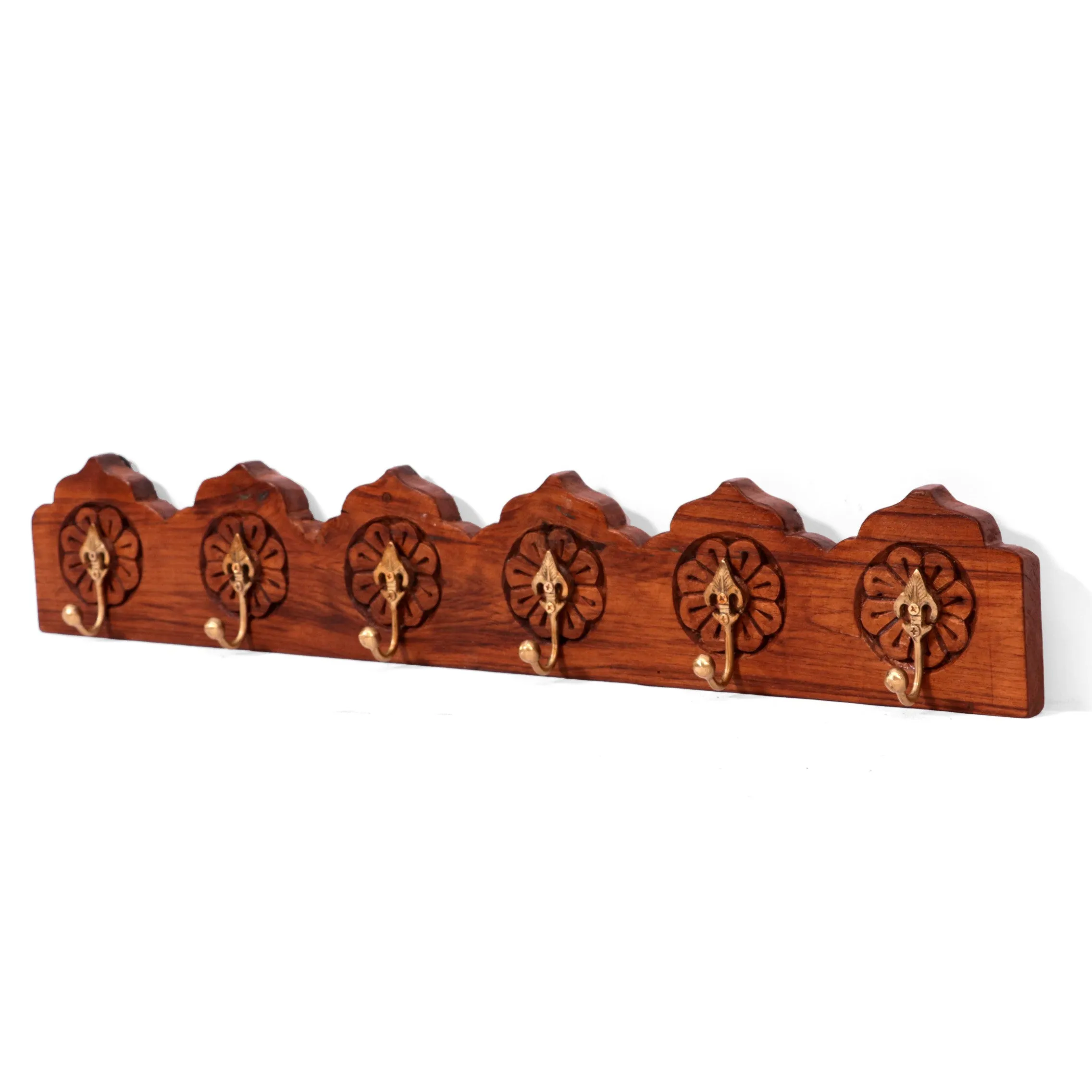 Premium Wooden 6 Brass Hook