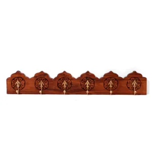 Premium Wooden 6 Brass Hook