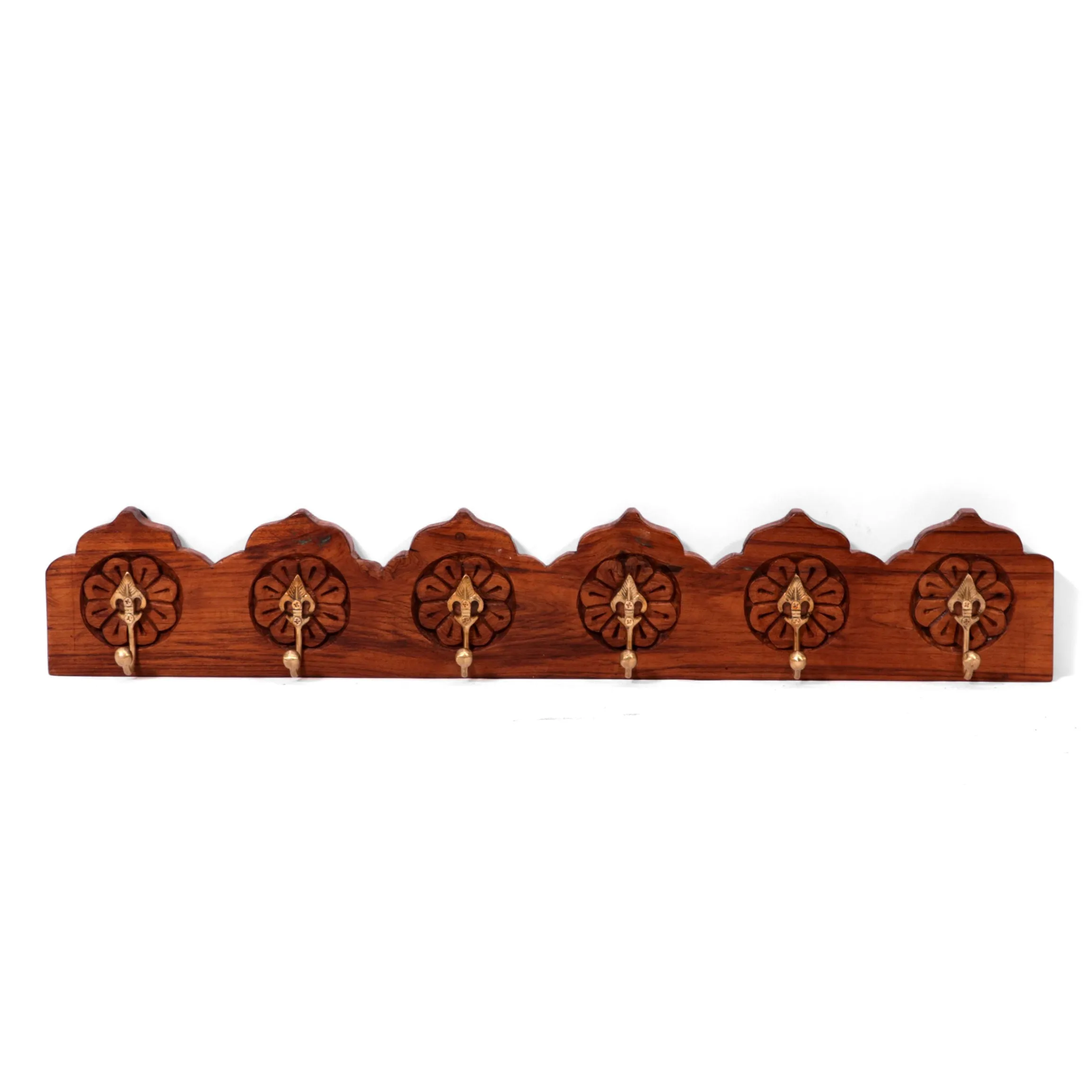 Premium Wooden 6 Brass Hook
