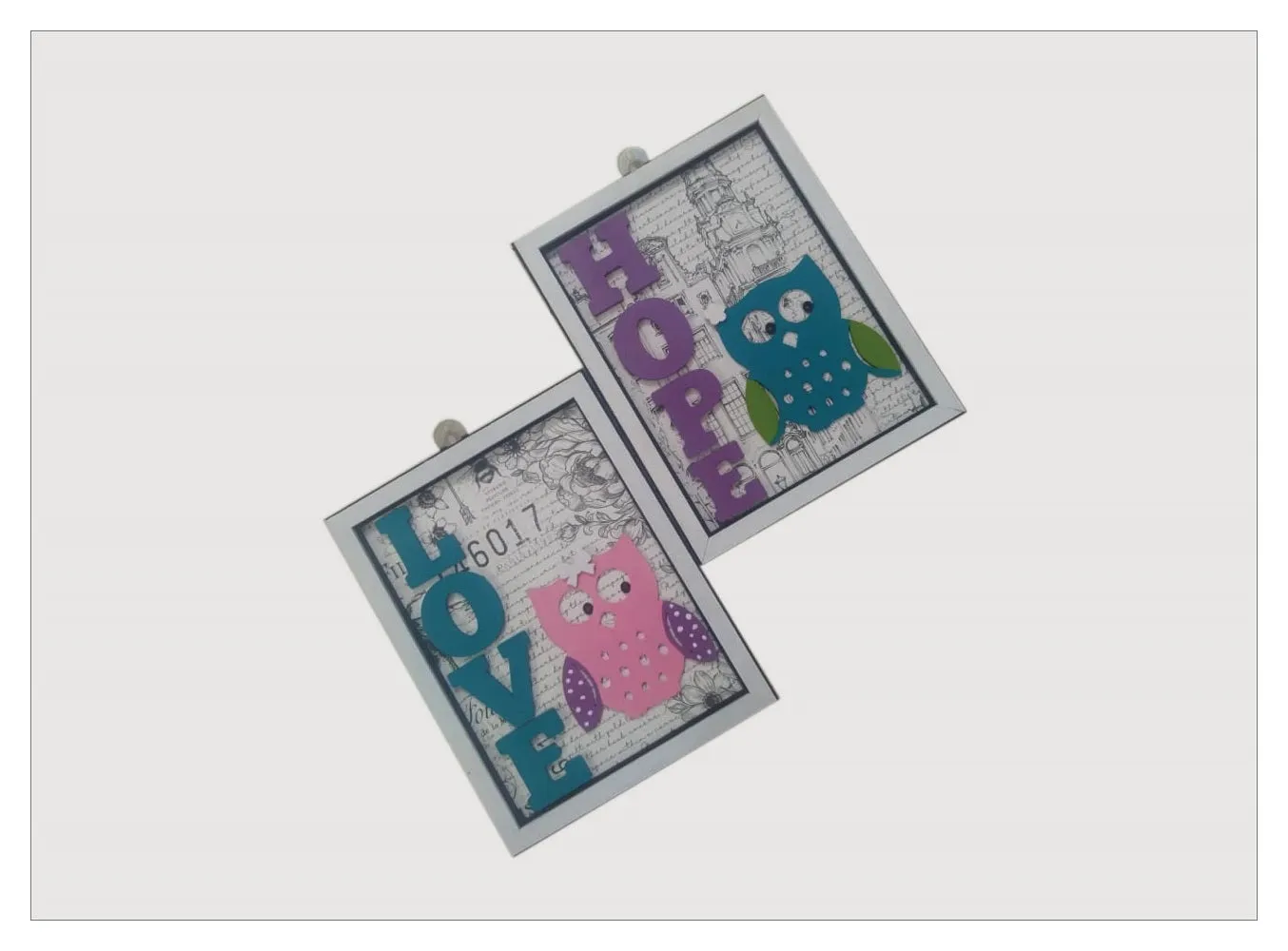 "Love and Hope" Multi-Color Wall Decor (Set of 2)