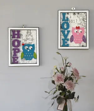 "Love and Hope" Multi-Color Wall Decor (Set of 2)