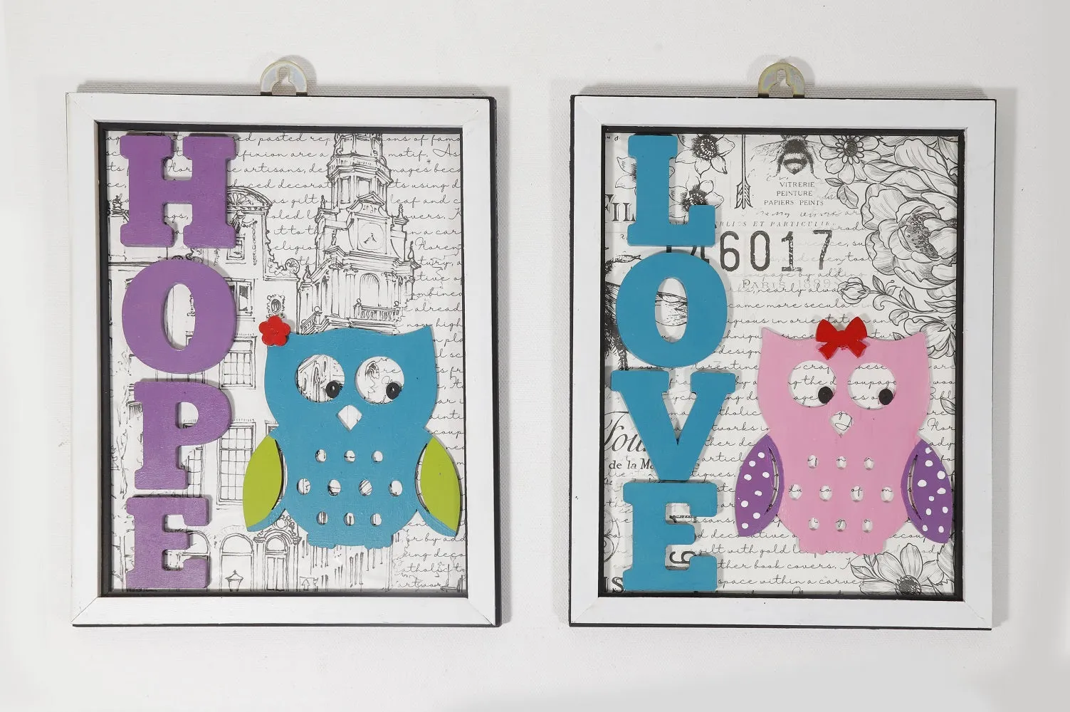 "Love and Hope" Multi-Color Wall Decor (Set of 2)