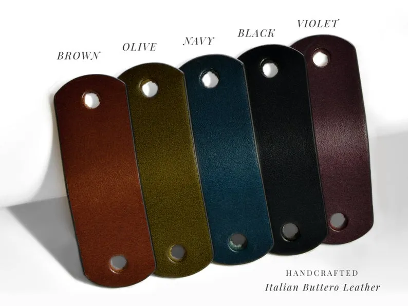 Real Handwriting Folded Leather Keychain