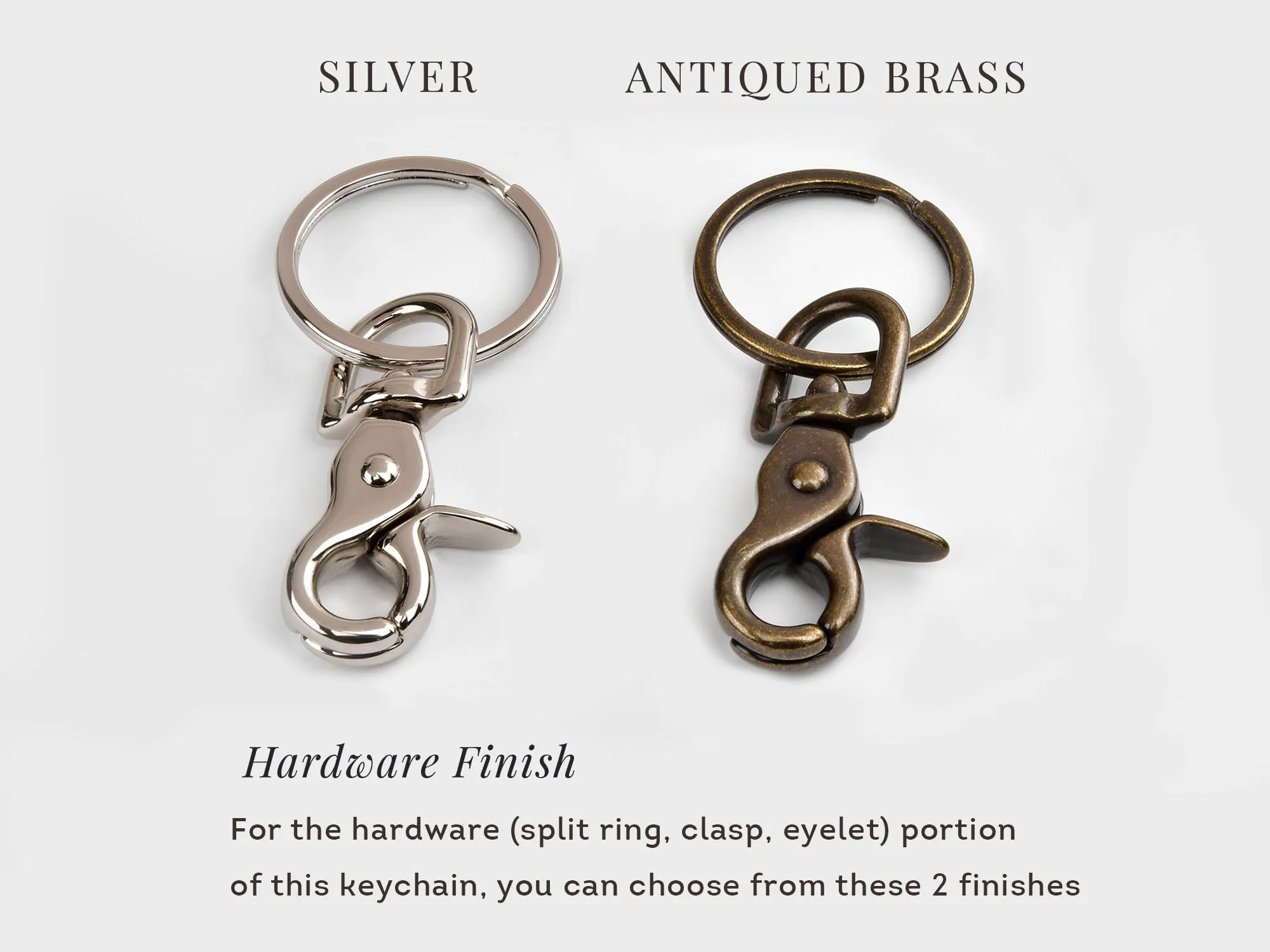 Real Handwriting Folded Leather Keychain