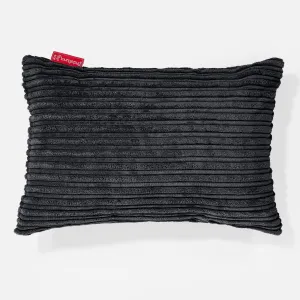 Rectangular Scatter Cushion Cover 35 x 50cm - Cord Black