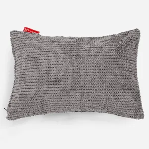 Rectangular Scatter Cushion Cover 35 x 50cm - Pom Pom Charcoal Grey