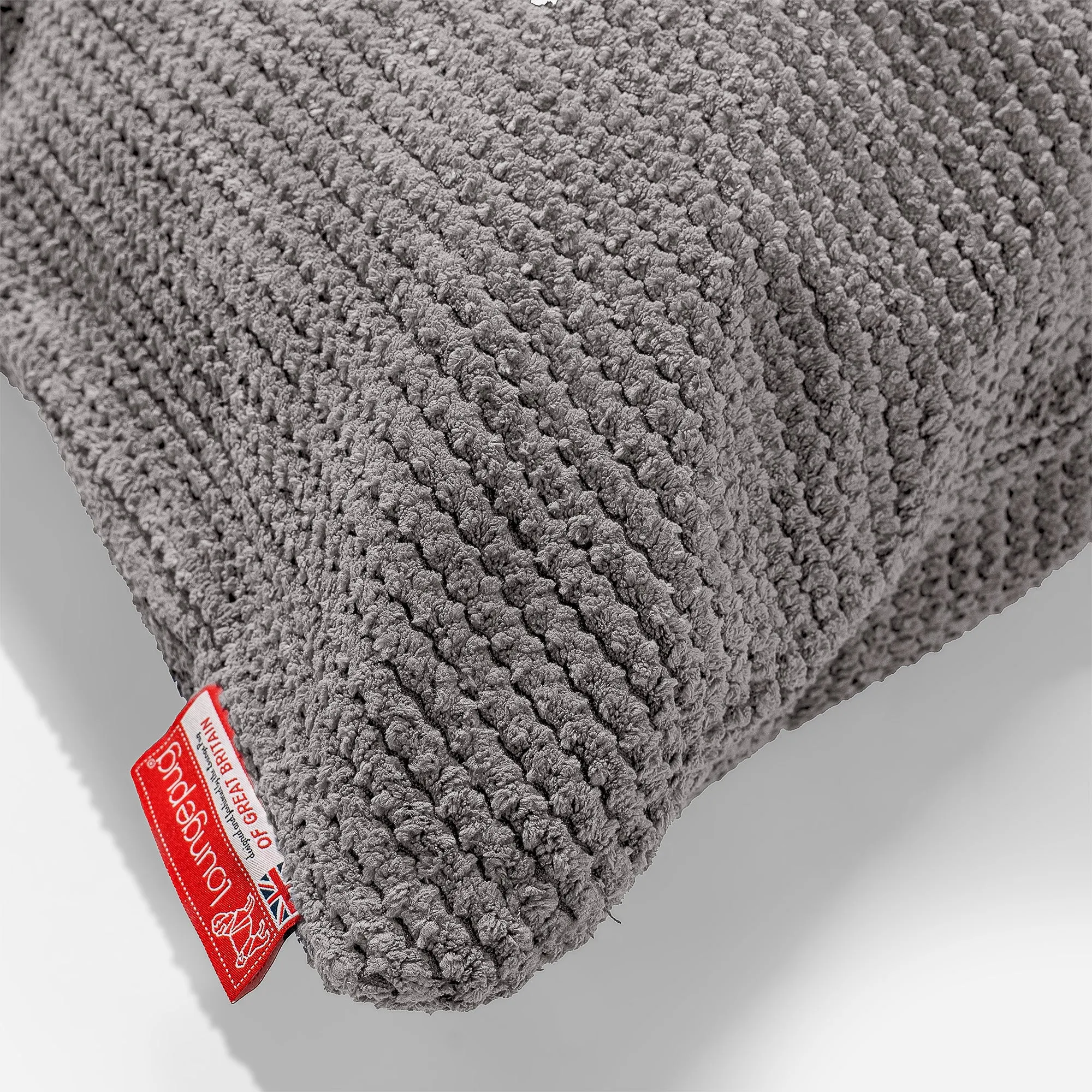 Rectangular Scatter Cushion Cover 35 x 50cm - Pom Pom Charcoal Grey