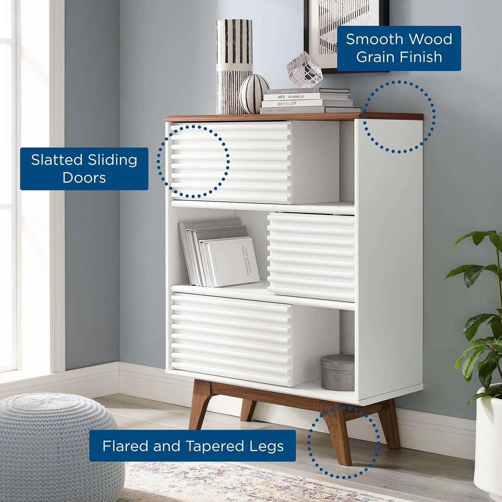 Render Three-Tier Display Storage Cabinet Stand