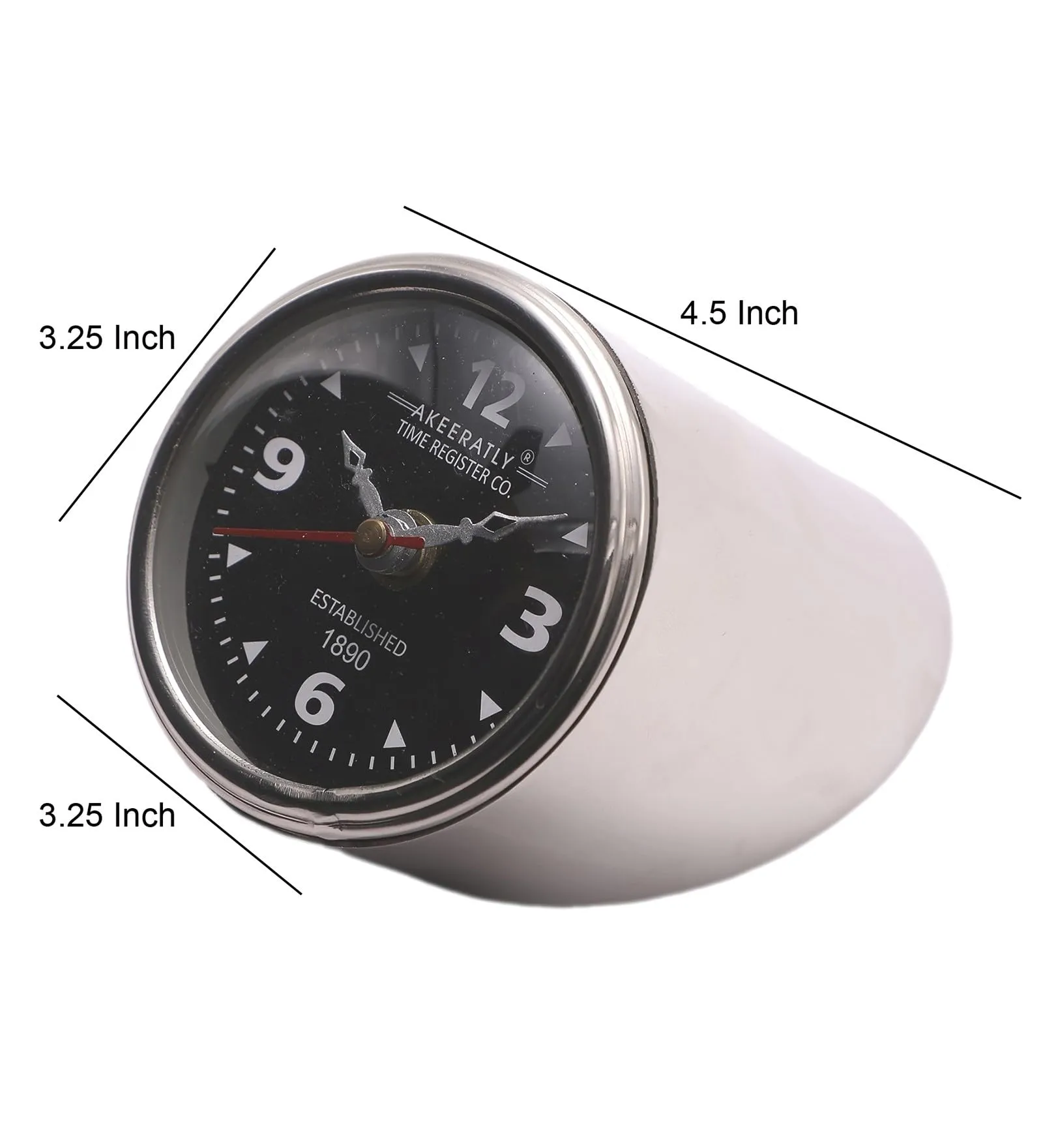 Roomattic 3 Inch Unique Steel Table Clock