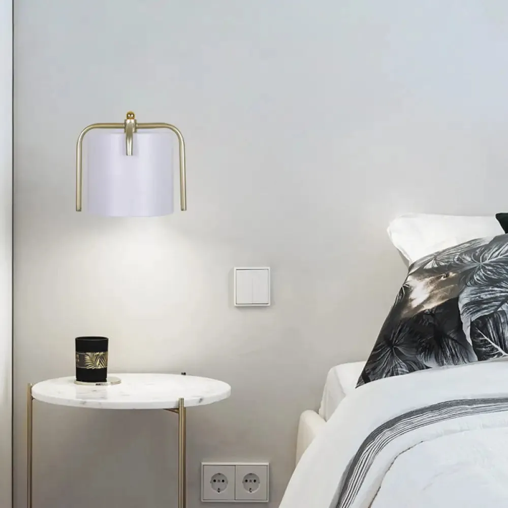 Rotatable Metal Cylinder Wall Light - Modern Macaron Loft Sconce for Bedroom Mirror
