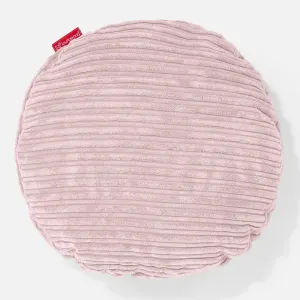 Round Scatter Cushion Cover 50cm - Cord Blush Pink