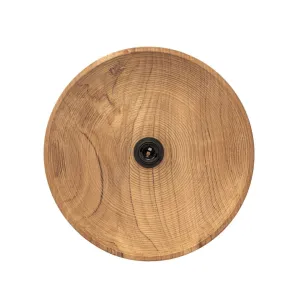 Round Teak Wall Lamp | 40cm
