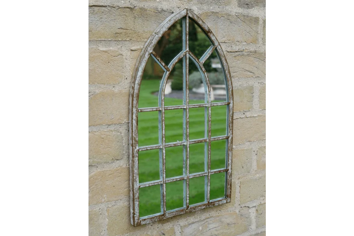 Rustic Metal Arch Mirror - Small