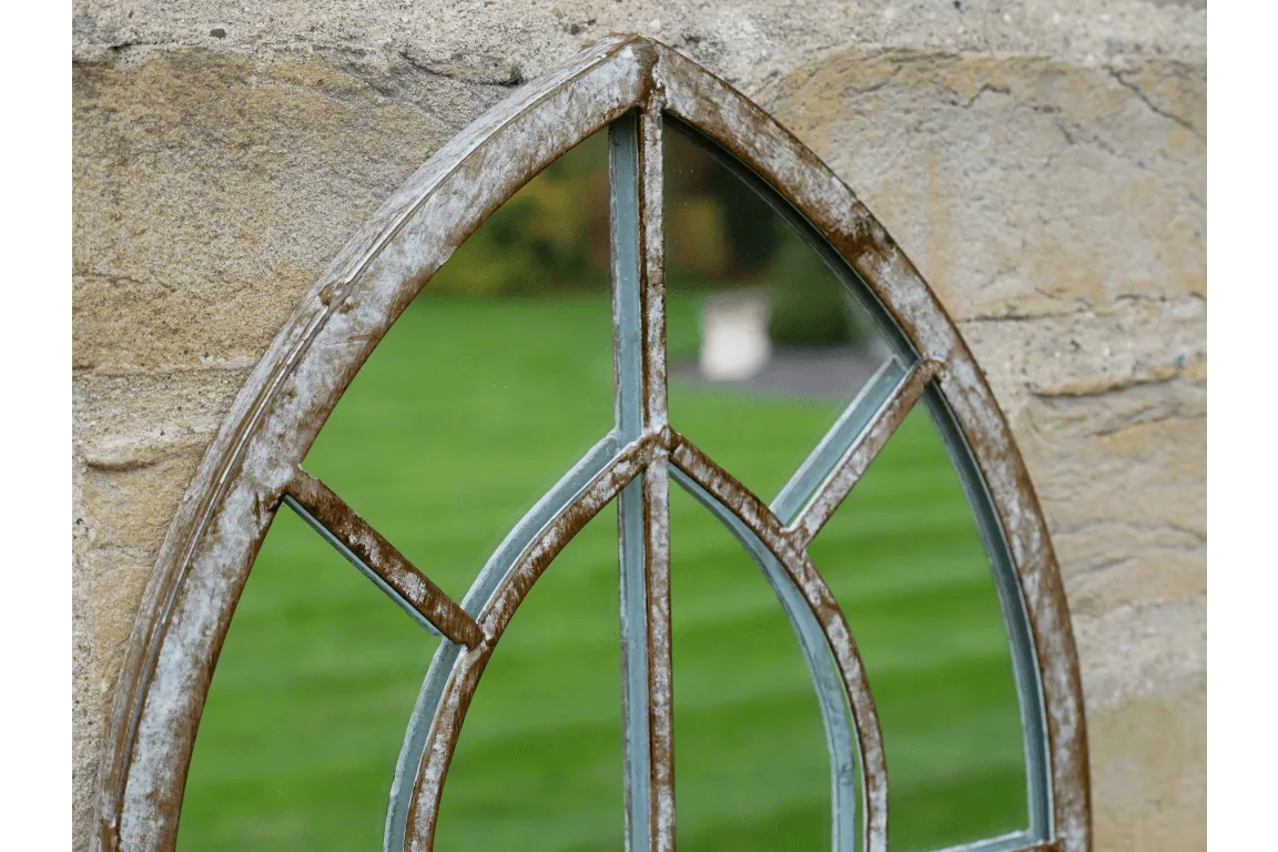 Rustic Metal Arch Mirror - Small