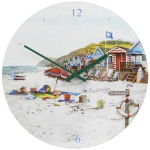 Sandy Bay Glass Wall Clock - 30cm