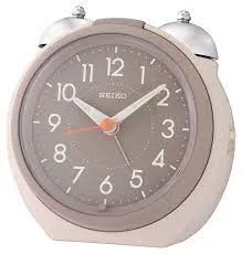 Seiko Clocks Kita Bedside Alarm Clock Ivory - QHK054CLH