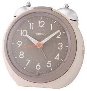Seiko Clocks Kita Bedside Alarm Clock Ivory - QHK054CLH