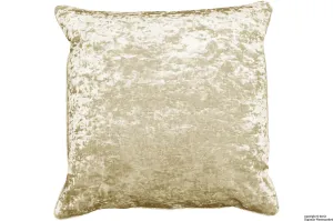 Serenity Crushed Velvet Cushion - Buttermilk