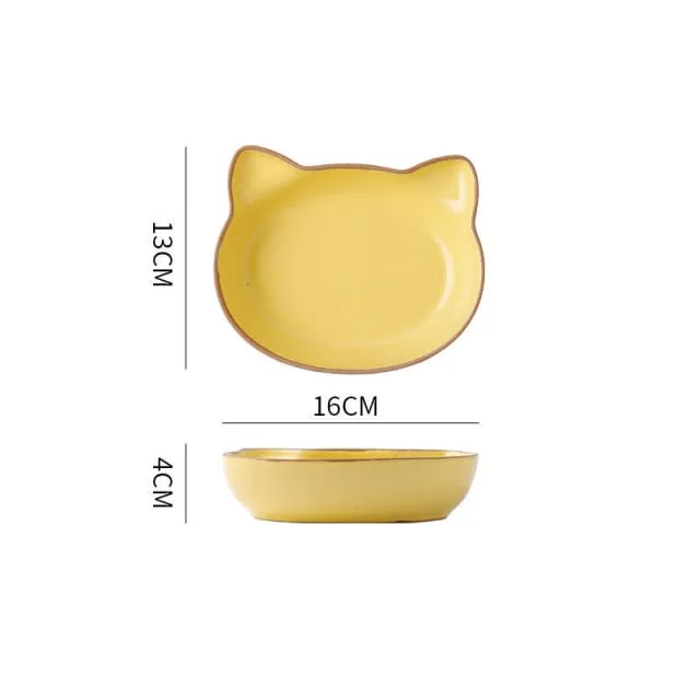 Set of cute cartoon ceramic plate