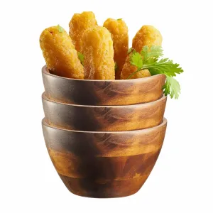 Set Three 4" Wood Bowls
