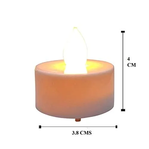 SHASHIKIRAN Led Tea Light Candles (Pack of 24) for Diwali Pooja & Christmas Decorations | Battery-Operated Flameless and Smokeless Decorative Lightings (Pack of 24)