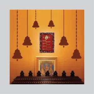 Shree Ganesh Mantra Resin Wall Hanging(Red)(7x5 Inch)
