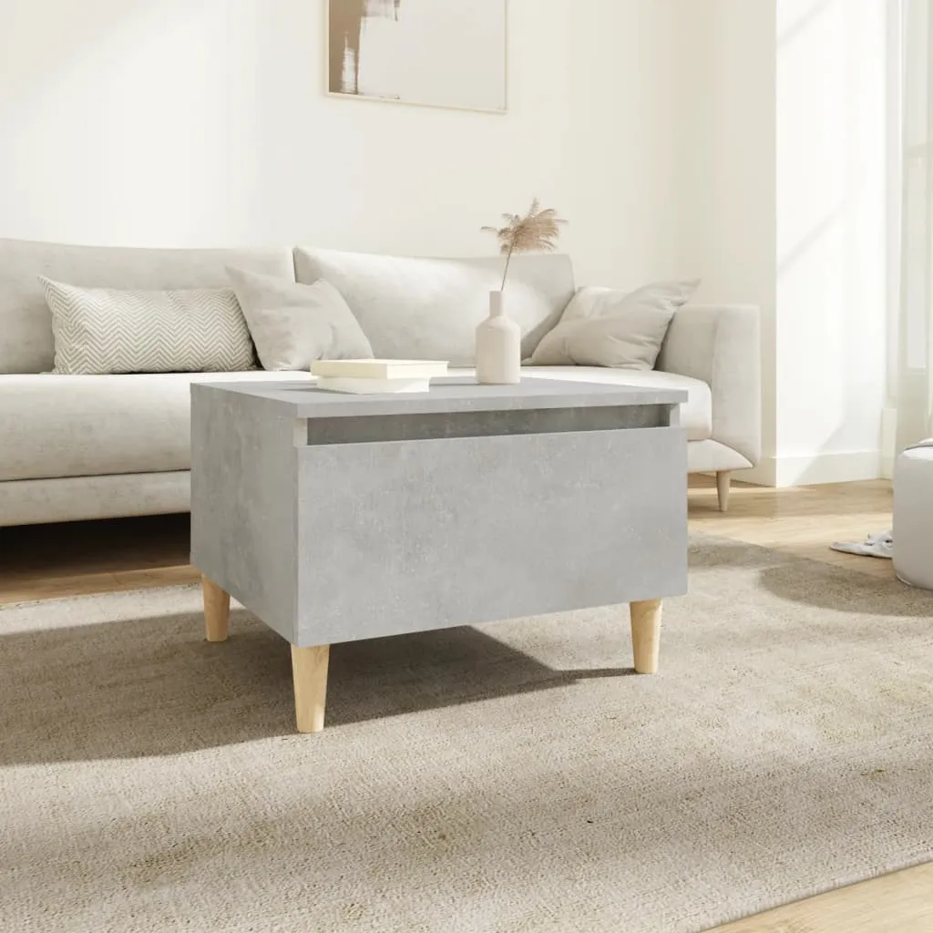 Side Table Concrete Grey 50x46x35 cm Engineered Wood