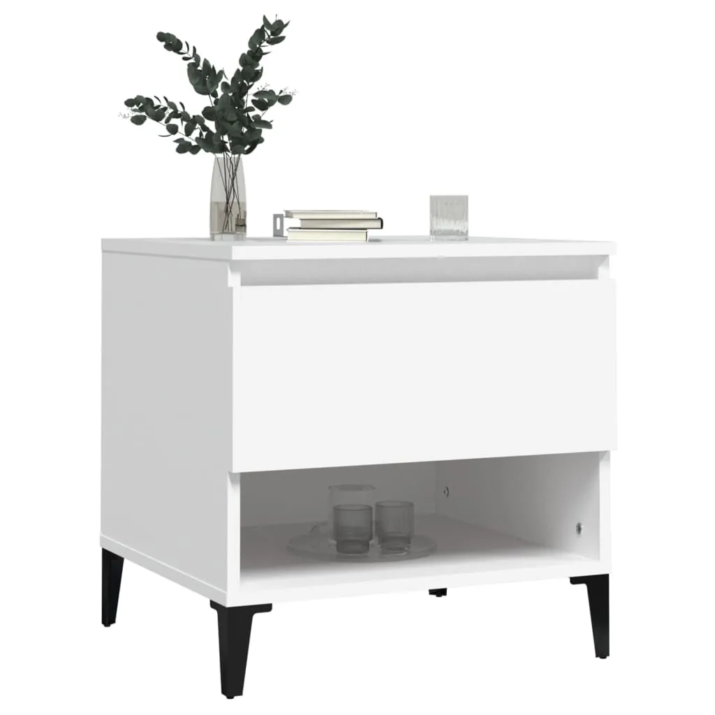 Side Tables 2 pcs White 50x46x50 cm Engineered Wood